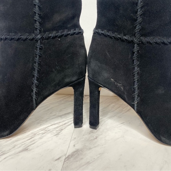Vince Camuto Sashane Open Toe Black Suede Boot 5.5 - Picture 8 of 15